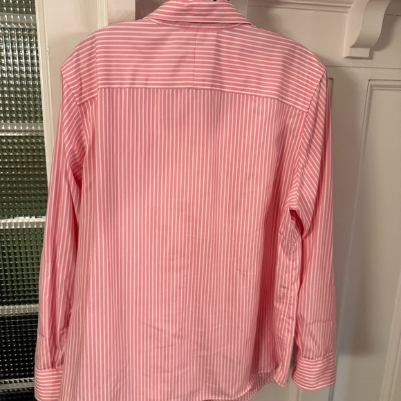 RALPH Lauren Women's Striped Pink White Long Sleeve Button-Down Shirt Sz 1X NWOT - Picture 8 of 10
